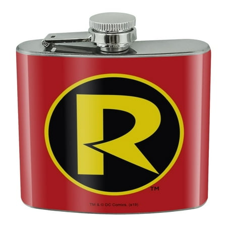

Batman Robin Logo Stainless Steel 5oz Hip Drink Kidney Flask