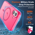 thumbnail image 3 of Funda magnética SUPFINE para iPhone 16 Plus, color rosa intenso, 3 of 7