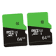 thumbnail image 1 of Memoria Micro Sd Bloosom  64gb Kexin Clase 10 2 Piezas Negro, 1 of 5