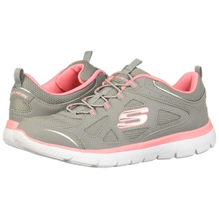 Women's Skechers Summits Suited Gray-Pink 12981/GYPK with Memory (Best Shoes For Gray Suit)