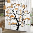 thumbnail image 4 of 72x84 Inch Cute Cat Shower Curtain for Kids Baby Cartoon Animals Funny Cats on Tree Shower Curtain for Bathroom Decor Fabric Polyester Waterproof Washable Accessories with Hooks, 4 of 6