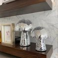 thumbnail image 3 of Silver Mushroom Disco Ball Ball Home Decor - Funky Mirror Glass Decoration for Parties, Unique Home Accent and Fun Vibes, 3 of 5