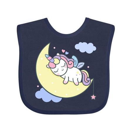 

Inktastic Unicorn Moon Gift Baby Girl Bib