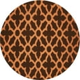 thumbnail image 1 of Ahgly Tapis Rond Lavable en Machine Intérieur Transitionnel Orange, 6 Pieds Rond, 1 of 7