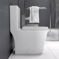 thumbnail image 3 of Small Compact One Piece Toilet Dual Flush,23 inch Short Depth for Tiny Bathroom,White, 3 of 8