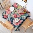 thumbnail image 2 of Pioneer Flower Floral Print Pattern Square Tablecloth,Waterproof Square Table Cover,Wipeable Spillproof Washable Table Cover for Home Kitchen Party Decor 52"x52"(132x132cm), 2 of 6