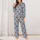 thumbnail image 2 of Fotbe Snowflake Christmas gnome Conjunto de Pijama de Manga Larga para Mujer con Estampado, Ropa de Dormir de 2 Piezas, Conjunto de Casa Suave y Cómodo con Bolsillos-Small, 2 of 7