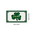 thumbnail image 2 of 4 piezas de manteles individuales del día de San Patricio lino verde trébol de cuatro hojas con estampado de 33x48cm aislamiento térmico para la decoración de fiestas navideñas, 2 of 5