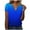 Blue, variant on Tumotour Summer Tops For Women Short Sleeve V Neck Tunic Shirts Casual Gradient Color Loose Fashion Trendy Lightweight Soft Casual Summer Outfits Clothes 2025