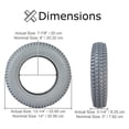 thumbnail image 6 of 3.00-8 Foam-Filled Mobility Tire (Flush Profile; 50 mm Bead Width) with Powertrax Knobby C248 Tread for 3G Storm, TDX 3/4/5, and Permobil C300/C350/C500 Series (TAG114291), 6 of 6