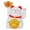White, variant on Solar Powered Waving Lucky Cat Ornament for Home Office Car Decoration Feng Shui Good Luck Charm in Bright Gold Yellow White Black