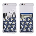 thumbnail image 5 of YFYANG Universal Adhesive Cell Phone Card Holder, Lovely Blue Daisy Flowers Leather Cell Phone Wallet Sticker, 5 of 6
