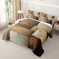 thumbnail image 3 of Homewish Retro Geometric Plaid Twin Quilt Set,Abstract Artwork Twin Coverlet Set,2-Piece, 3 of 7