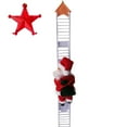 thumbnail image 2 of Xihbxyly Adorno de Papá Noel Trepador, Diseño Único de Escalera de Cuerda, Accesorios Dorados con Carga y Estrella, Decoración Colgante para Árbol de Navidad o Chimenea, Ideal para Fiestas Navideñas,, 2 of 7