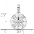 thumbnail image 3 of De-Ani Sterling Silver Rhodium-Plated Polished Mini Compass Pendant Material Primary Purity Treasure-worthy Unique Brilliant An unforgettable keepsake to treasure forever, 3 of 4