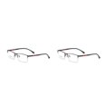 thumbnail image 3 of Qarigey Gafas de lectura unisex de medio marco de metal para hombres y mujeres, gafas ligeras, gafas sin receta, color negro Negro 2piezas, 3 of 6