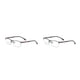 thumbnail image 1 of Qarigey Gafas de medio marco de metal unisex Lentes de plástico Gafas de cara grande Gafas miopes Gafas Business Daily Black Negro 2piezas, 1 of 6