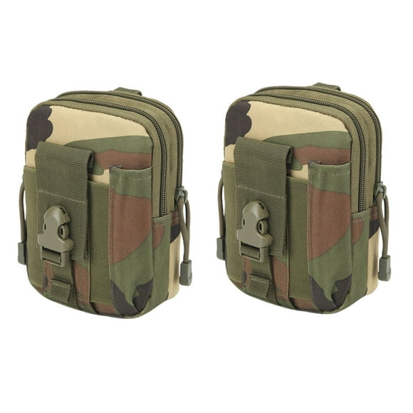 Yanzu3 2pcs Military Sports Tactical Waist Bag, Multi-functional Belt Pouch with Coin Purse, 6-inch Phone Bag, Outdoor Sports, Military Fans, and Hiking