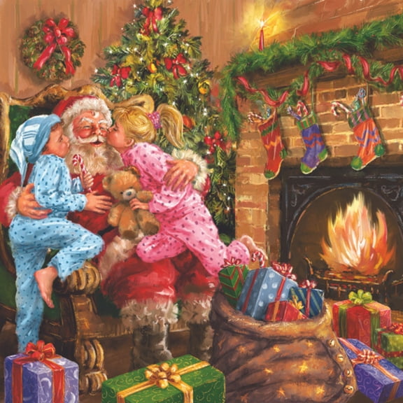 Keep Unique Christmas Paper Napkins, Santa Holiday Napkins, Assorted Color,  20/Pack