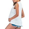 thumbnail image 4 of Maternity Tops Short Sleeve Pregnancy Shirt Tee Tunic Casual T Shirts Blouses Clothes White L, 4 of 6