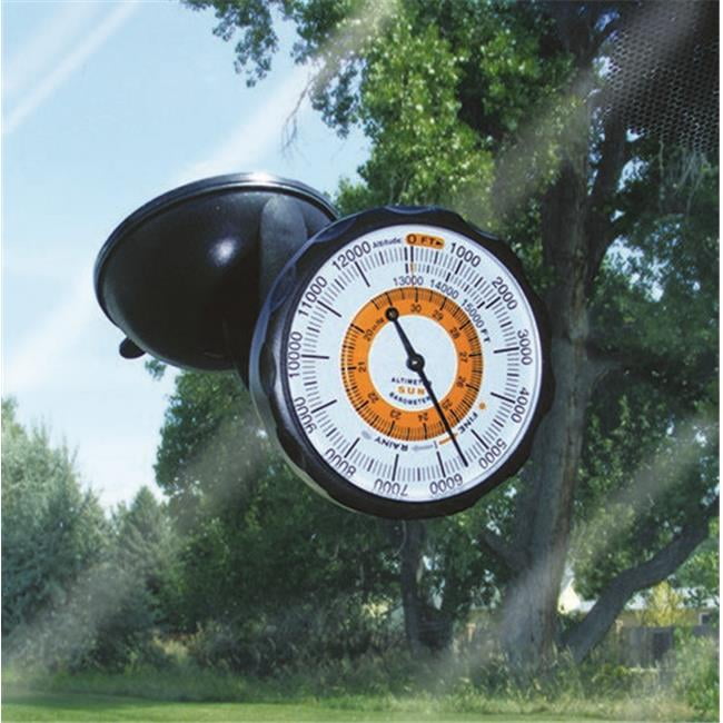 AltiPort Detachable Windshield & Dashboard Altimeter & Barometer | Altimeter for Car | Reads Altitude from 0 to 15,000... by Sun Company