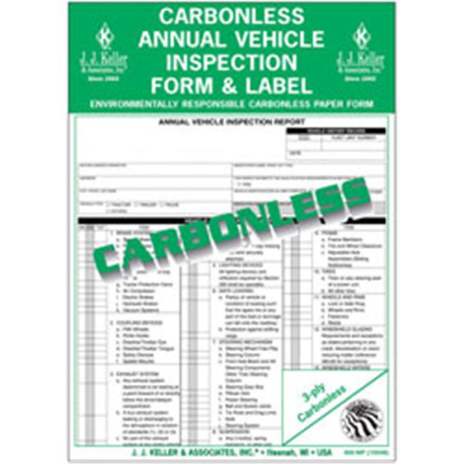 J.J. Keller 400MP Carbonless Annual Vehicle Inspection
