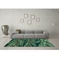 thumbnail image 3 of Ahgly Company Indoor Square Oriental Turquoise Blue Modern Area Rugs, 7' Square, 3 of 4