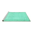 thumbnail image 2 of Ahgly Company Machine Washable Indoor Square Abstract Turquoise Blue Contemporary Area Rugs, 4' Square, 2 of 4