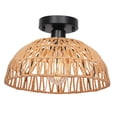 thumbnail image 1 of kusrkot Woven Rattan Light Handwoven Lamp Lampshade for Apartment Bedroom Restaurant Ceiling Lamp, 1 of 9