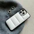 thumbnail image 3 of Liquid Down Jacket Airbag Case For iPhone 16 15 14 Plus 13 12 Mini 11 Pro Max X XR XS Max Bumper Padded Candy Color Rugged Cover Green For iPhone 11Pro Max, 3 of 6