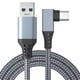 thumbnail image 1 of Cable VR de alta velocidad USB-C a USB 3.0, 3 metros, núcleo de cobre, transferencia 5Gbps, color gris plateado con trenzado resistente, 1 of 6