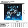 thumbnail image 5 of Graffiti Game Curtains, Blue Flame Game Controller Colorful Cool Game Print Window Curtains Treatments for Kids Boys Teens Playroom Bedroom, 84" W X 84" L, 5 of 6