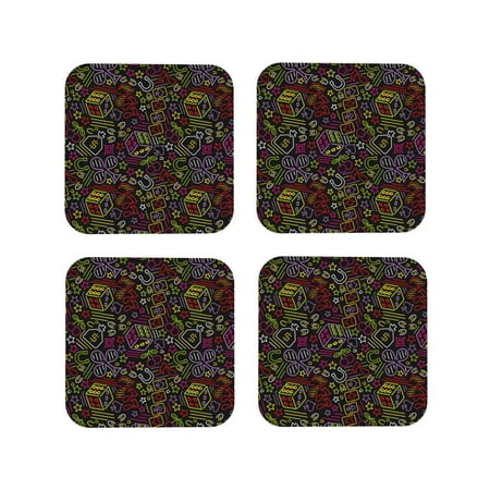 

Tideii Casino Icons for Leather Coasters 4 Pieces Anti-fouling and Anti-scalding Decorative Coasters Suitable for Restaurants Kitchens Coffee Shops-Square