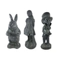 thumbnail image 1 of Alice in Wonderland White Rabbit, Mad Hatter, Alice Oxidized Garden Statue Set-RESIN, 1 of 4