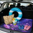 thumbnail image 2 of FOR U DESIGNS Purple Galaxy Butterfly Daisy Print Trunk Cargo Liner for Camping Hiking Non-Slip Car Trunk Mat All Weather Durable Rear Protection for SUVs Truck Van Sedan, 2 of 7