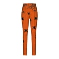 thumbnail image 5 of Women's Sweatpants Pants Leggings for Women Halloween High-Waisted Funny Graphic Daily Pants for Gym Fall Clothes S-129 Orange M, 5 of 6