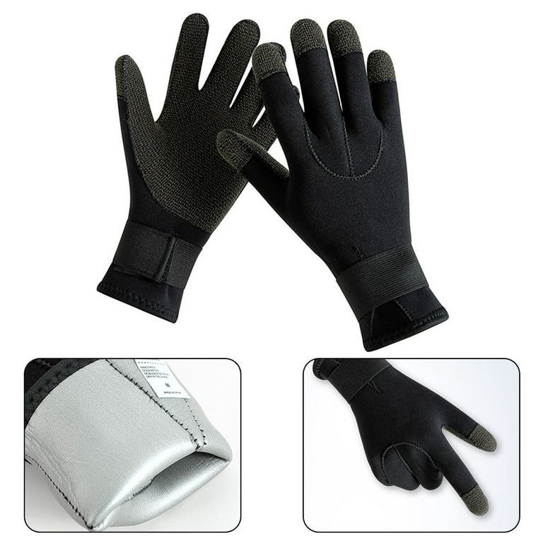 Sufanic 3mm Snorkeling Gloves Neoprene Swimming Gloves Hunting Gloves Kayaking Gloves, Women's, Size: One size, Black