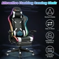 thumbnail image 3 of Goplus Gaming Racing Chair w/RGB LED &Massage Lumbar Support White, 3 of 10