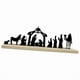 thumbnail image 3 of Nacimiento Escena de Navidad Decoración Metálica con Base de Madera Ornamento Creativo para Mesa Adecuado para Regalo Decoración de Hogar 32cmx4cmx10c, 3 of 9