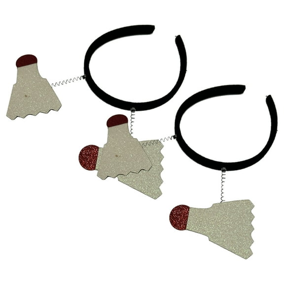 GAXIRE 2-Pack Badminton Headbands Multi-Color Materials Iron Wire Cloth Hair Bands Party Accessories