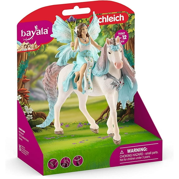 Schleich Bayala 3 PC Eyela Fairy Toy with Unicorn Figurine and Sceptre