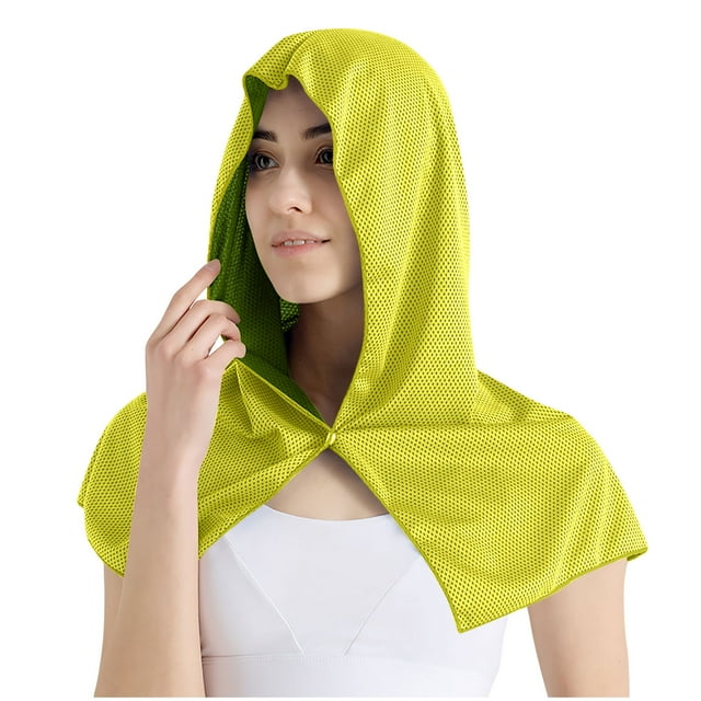 Haut à Capuche avec Protection Solaire pour Femmes, Manches 3/4, Col Rond, Séchage Rapide, Mode Décontractée, Vert Militaire