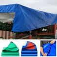 thumbnail image 3 of PE Rainproof Canvas Camping Tarp Thicken Sunshade Cloth Portable Camping Tent Waterproof Awning Dust Cover Outdoor Sunshade Sail (Green Sliver,2*3M), 3 of 7