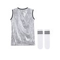 thumbnail image 4 of TSSOE Kids Girls Sequin Jazz Hip Hop Street Dance Outfits Sleeveless Cheerleading T-Shirt Dress with Socks Set Silver 15-16, 4 of 5