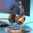 thumbnail image 4 of Auricures para juegos con cable, lámpara de respiración, auricures suaves con micrófono, diadema LED con canceción de ruido sobre ore Lámoja SM SunniMix Auriculares para juegos, 4 of 7