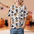 thumbnail image 2 of CAICJ98 Halloween Shirts Toddler Boy Girl Pumpkin Ghost Short Sleeve Cotton Tshirt Clothes Halloween T Shirts Kids (Black,4-5 Years), 2 of 6
