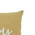 thumbnail image 3 of VCNY Home Happy 14" x 20" Ochre Sentiment Embroidered Cotton Decorative Pillow, 3 of 5