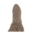 thumbnail image 3 of ESPRIT Womens Beige Cushioned Ruched Oliana Almond Toe Flare Heeled Boots 8.5 M, 3 of 3
