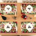 thumbnail image 5 of Christmas Placemats Set of 4, 12x18 inch Merry Christmas Gnome Table Mats with Christmas Balls, Buffalo Plaid Winter Holiday Christmas Placemats for Kitchen Farmhouse Party Banquets Decoration, 5 of 6
