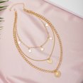 thumbnail image 3 of Multilayer Collier Étoile Coeur: Collier Pendentif en Alliage Vintage Chaîne Collier, 3 of 5